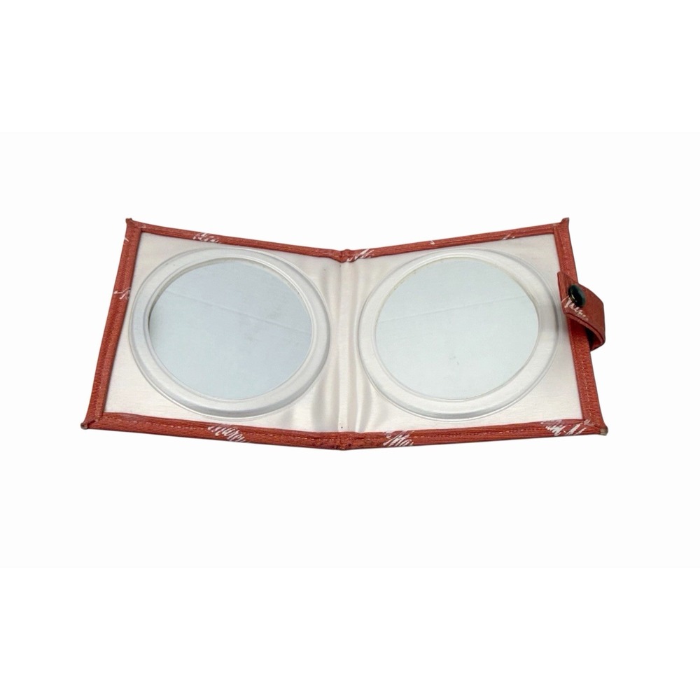 Neiman Marcus Vintage Compact Double Mirrors Magnifying & Regular Peach Color